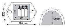 Палатка Tramp PEAK 3 Alu