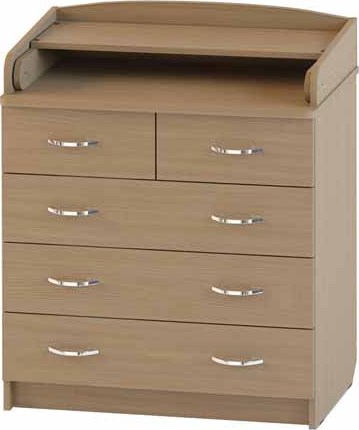 Пеленальный комод Атон 5 ящиков 80К/5 ПВХ Бук