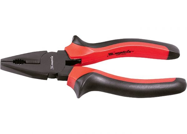 Плоскогубцы Matrix Black Nickel, 180 мм, комбинированные, двухкомпонентные рукоятки