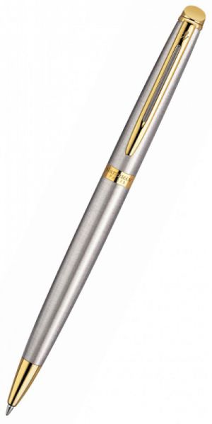 Шариковая ручка WATERMAN Hemisphere (S0920370) Steel GT (M) чернила: синий нержавеющая сталь позолота 23К